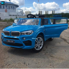 Детский электромобиль BMW X5M Синий, с пультом