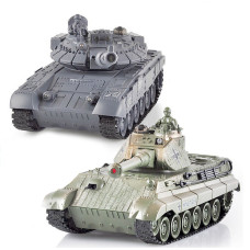 Радиоуправляемый танковый бой T90 и Tiger King масштаб 1:28 ZEGAN 99820