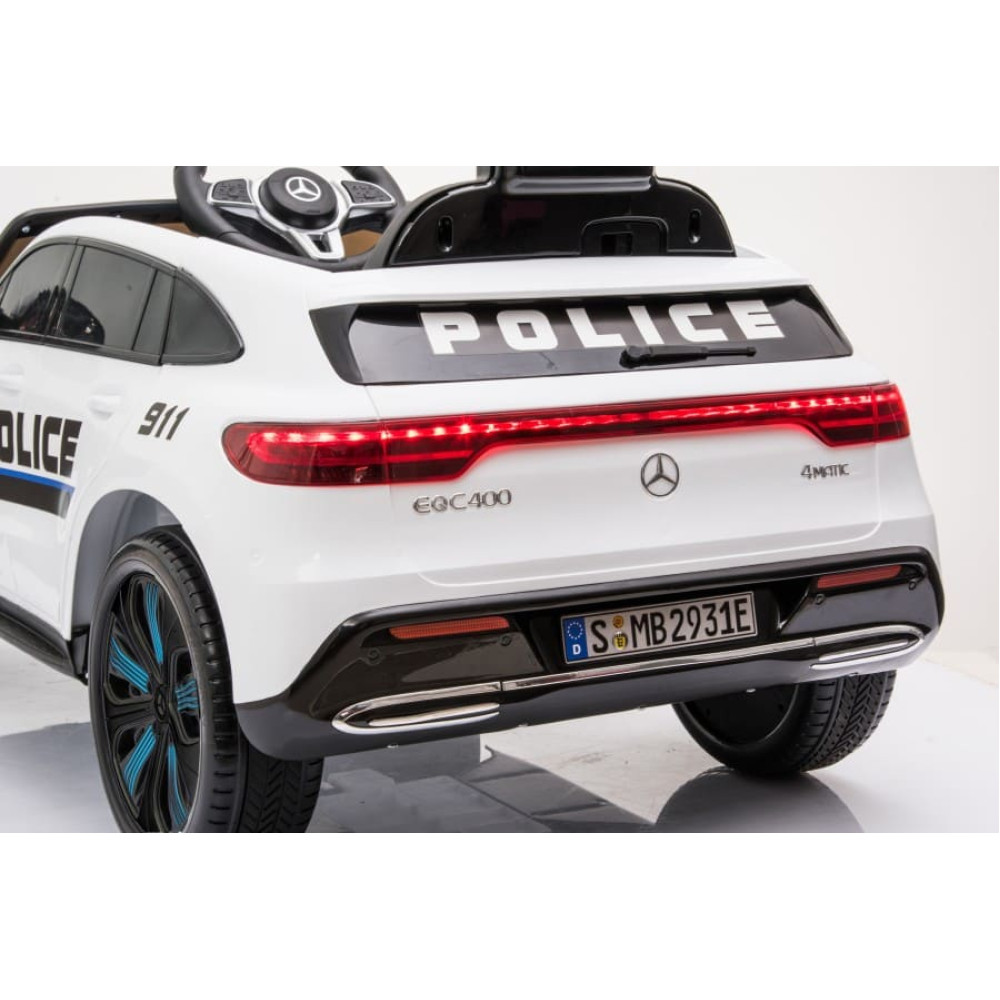 Детский полицейский электромобиль Mercedes Benz Police EQC 400 4MATIC - HL378-WHITE