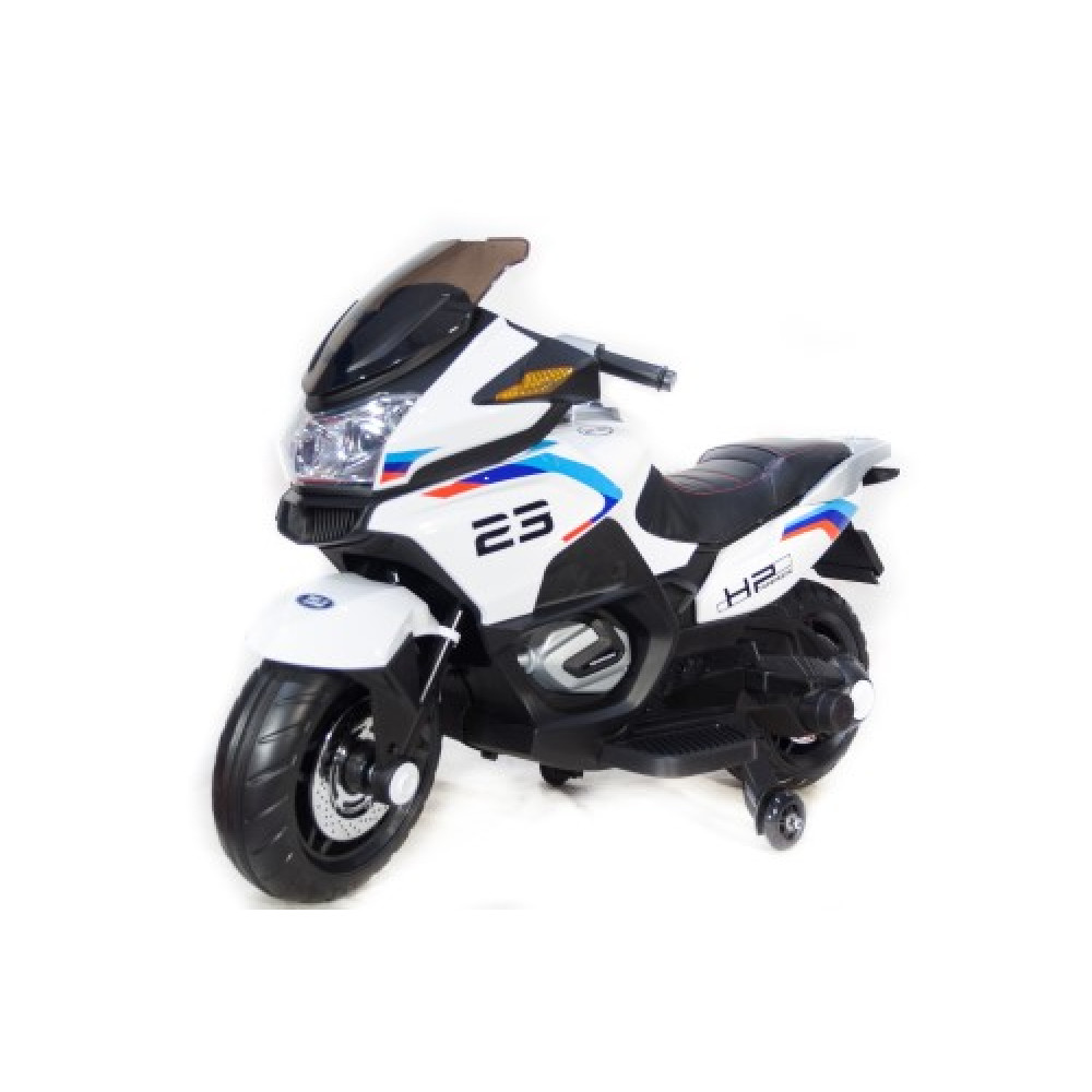 Детский электромотоцикл XMX (белый, EVA, с ручкой газа, 12V) - XMX609-WHITE