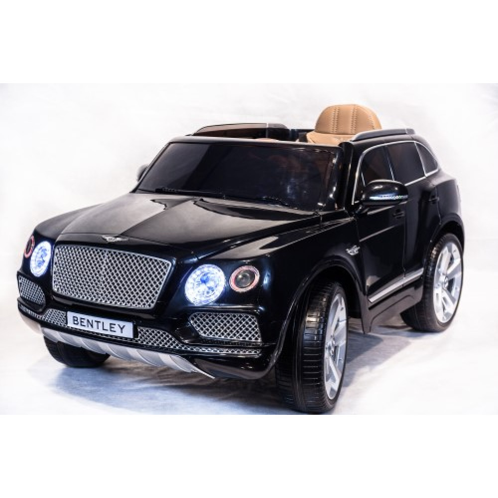 Детский электромобиль Bentley Bentayga Черный, резиновые колеса, с пультом