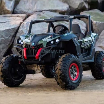 Двухместный полноприводный электромобиль Camouflage UTV-MX Buggy 12V - XMX603-GREEN-PAINT