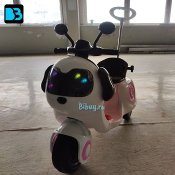 Детский электромотоцикл-трицикл с пультом управления 2600010B-WHITE