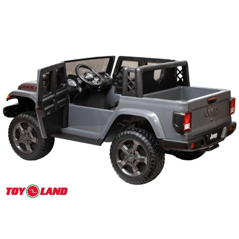 Детский электромобиль  Jeep Rubicon 6768R Серый, с пультом