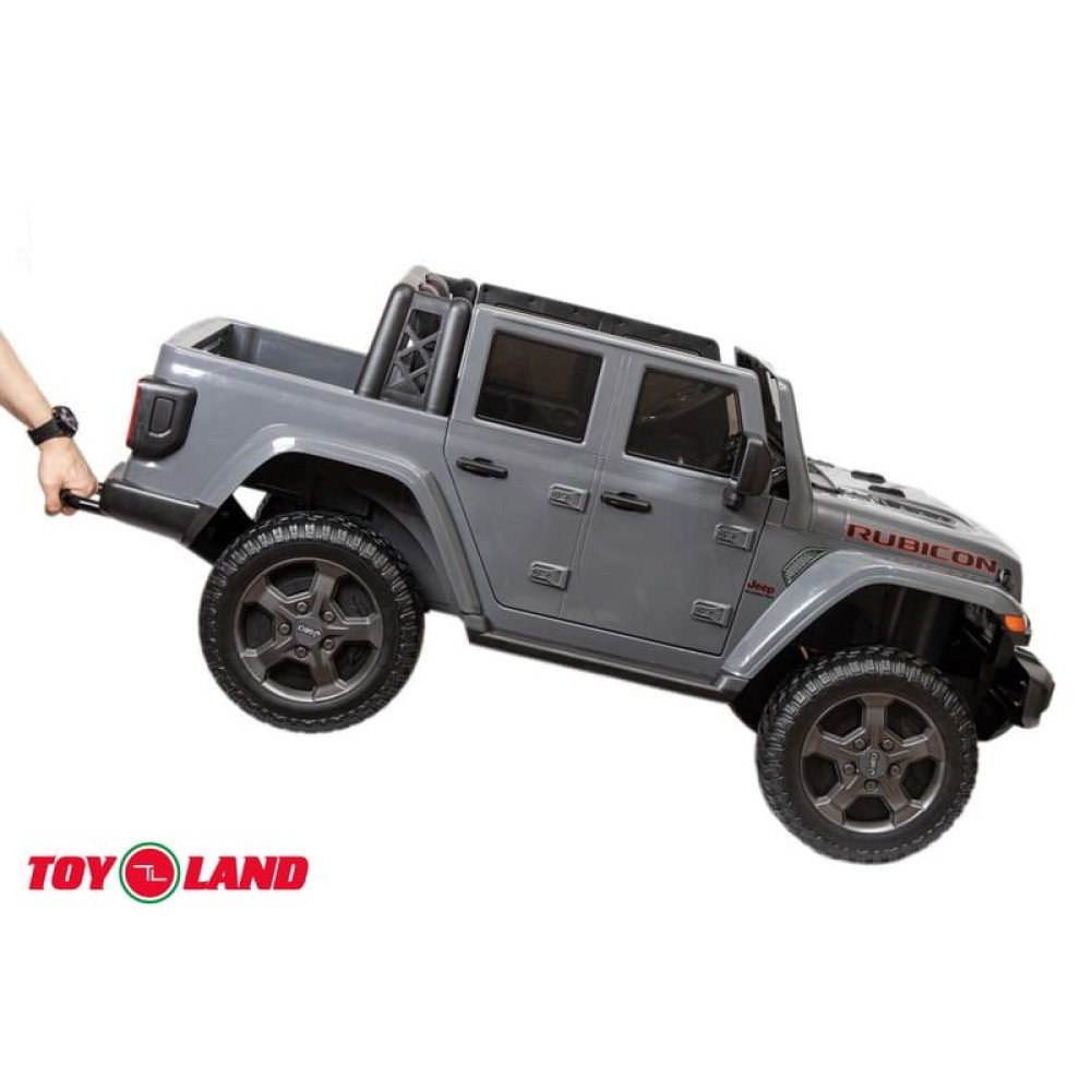 Детский электромобиль  Jeep Rubicon 6768R Серый, с пультом