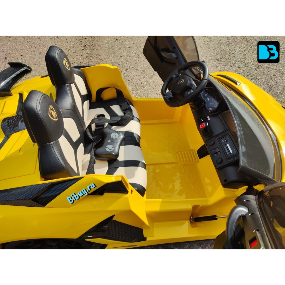 Детский электромобиль Lamborghini Aventador SVJ (A111MP) желтый
