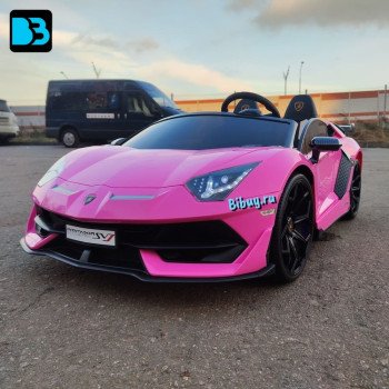 Детский электромобиль Lamborghini Aventador SVJ (A111MP) розовый