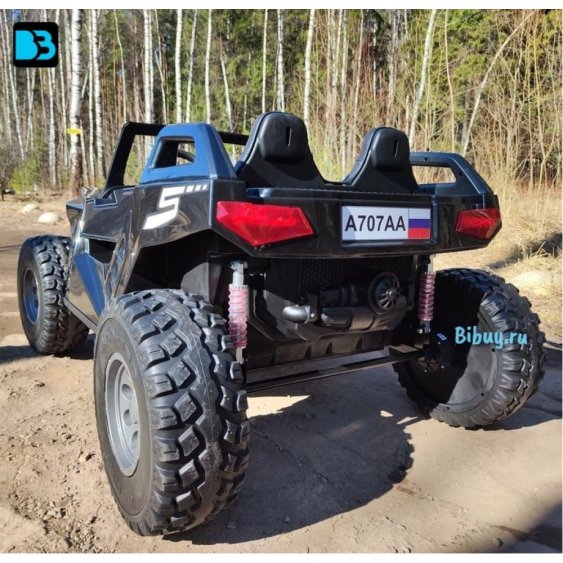 Багги A707AA LUX 4WD черный карбон, 16 км/ч, пульт ДУ