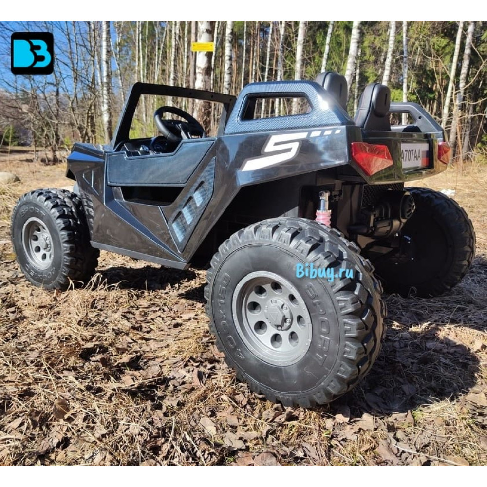 Багги A707AA LUX 4WD черный карбон, 16 км/ч, пульт ДУ