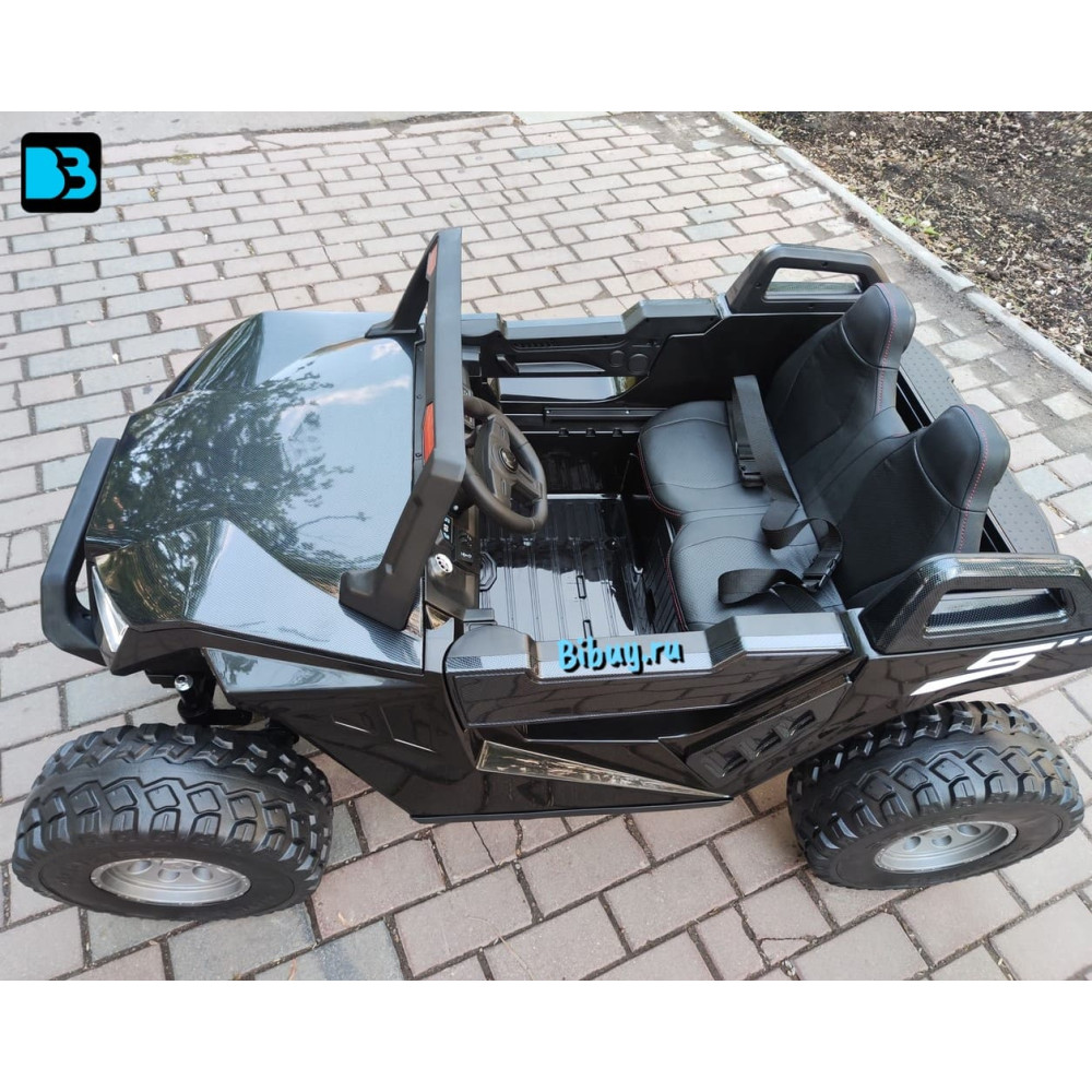 Багги A707AA LUX 4WD черный карбон, 16 км/ч, пульт ДУ