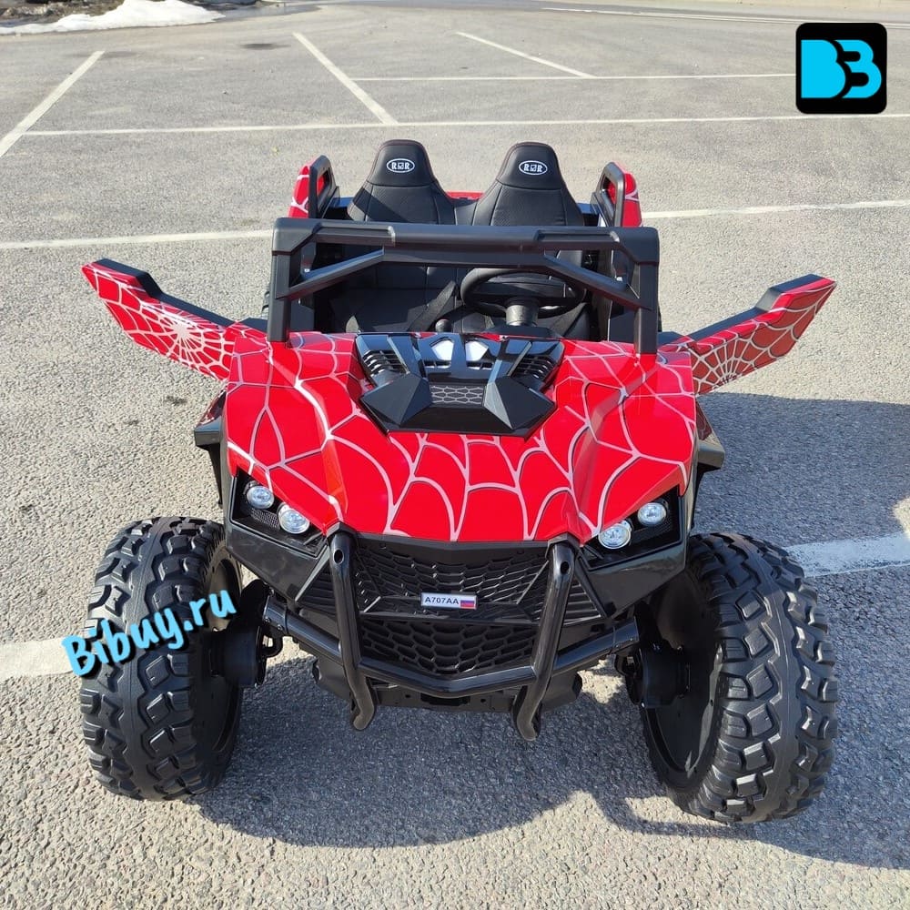 Детский багги А707АА (Рестайлинг) LUX NEW 4WD красный спайдер