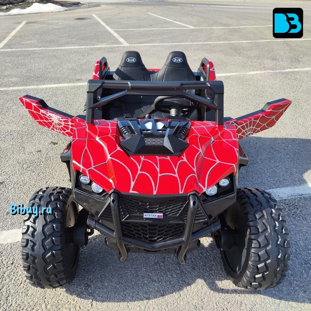 Детский багги А707АА (Рестайлинг) LUX NEW 4WD красный спайдер