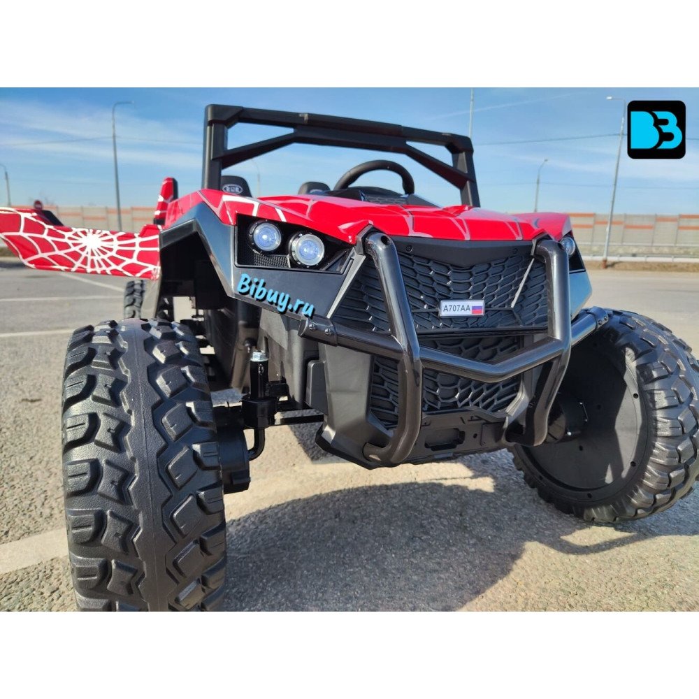 Детский багги А707АА (Рестайлинг) LUX NEW 4WD красный спайдер