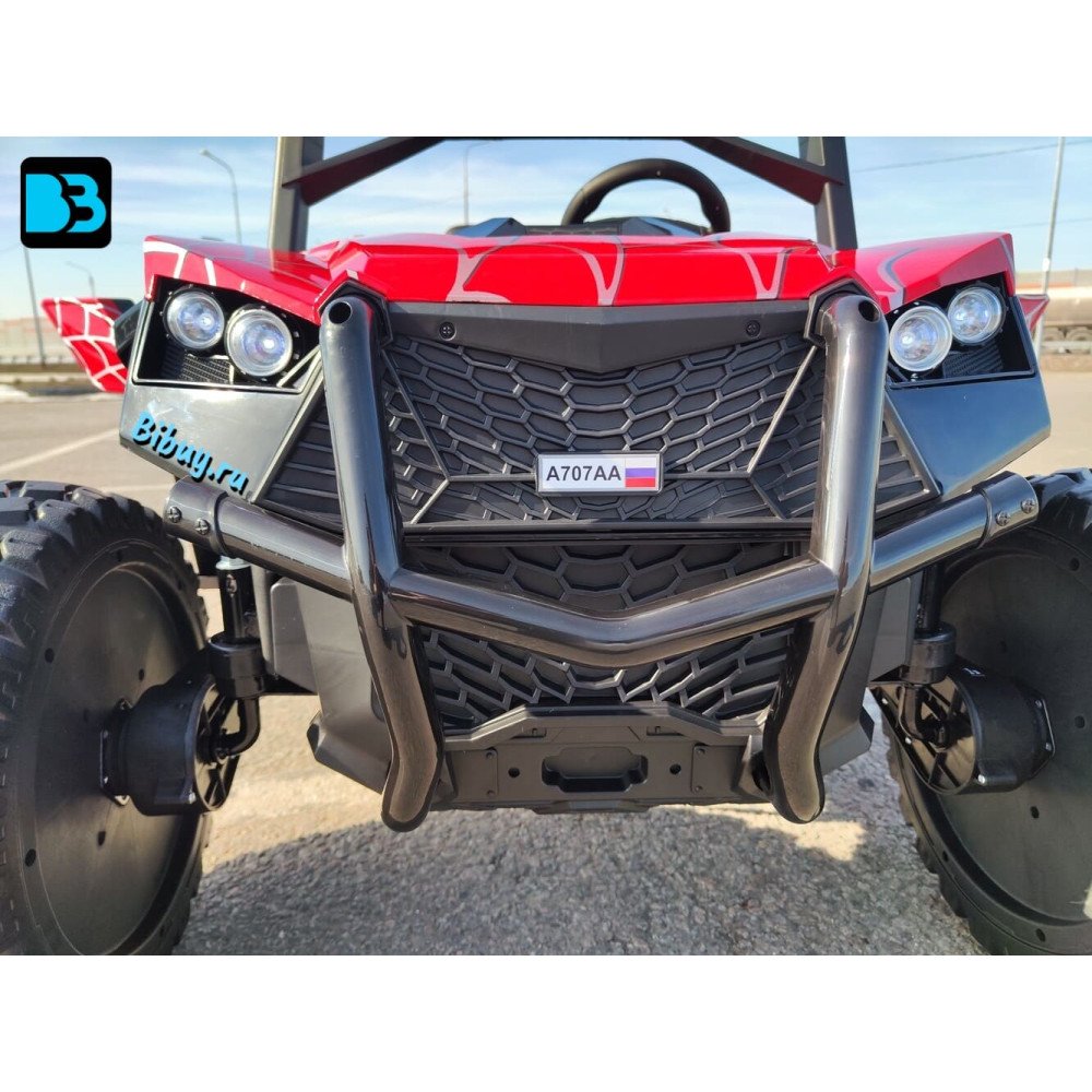 Детский багги А707АА (Рестайлинг) LUX NEW 4WD красный спайдер