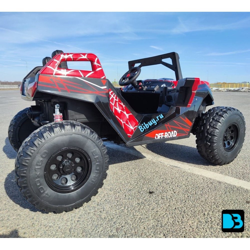 Детский багги А707АА (Рестайлинг) LUX NEW 4WD красный спайдер