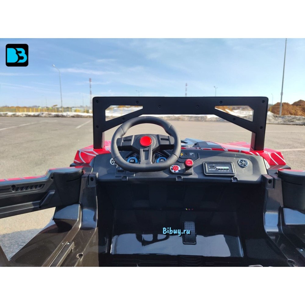 Детский багги А707АА (Рестайлинг) LUX NEW 4WD красный спайдер