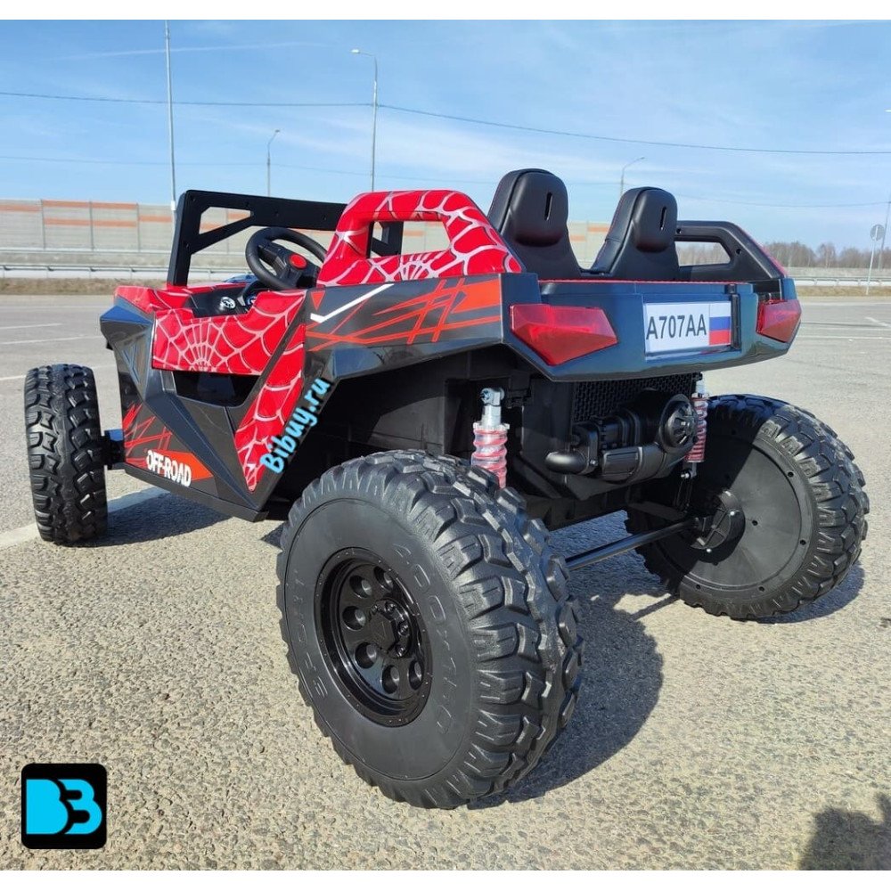 Детский багги А707АА (Рестайлинг) LUX NEW 4WD красный спайдер