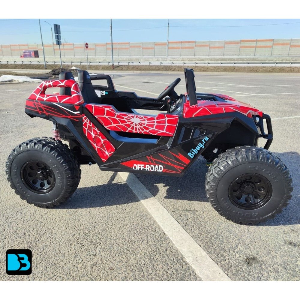 Детский багги А707АА (Рестайлинг) LUX NEW 4WD красный спайдер