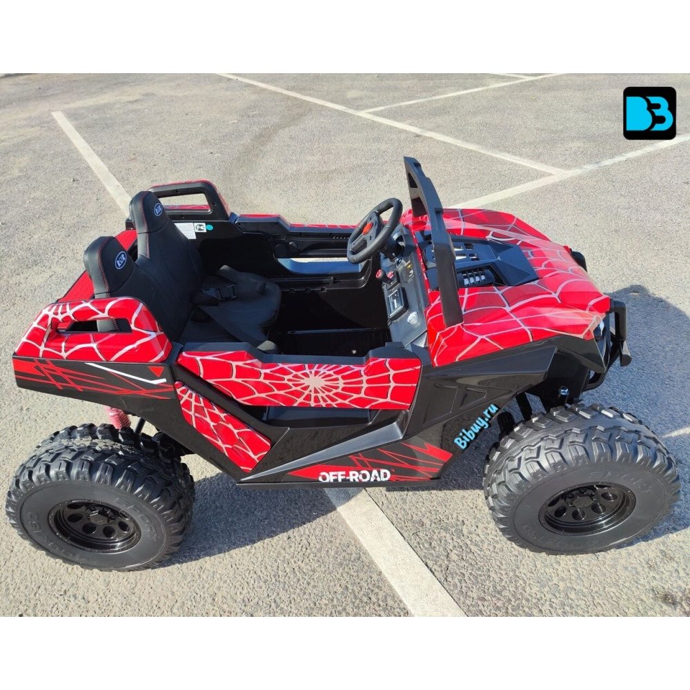 Детский багги А707АА (Рестайлинг) LUX NEW 4WD красный спайдер