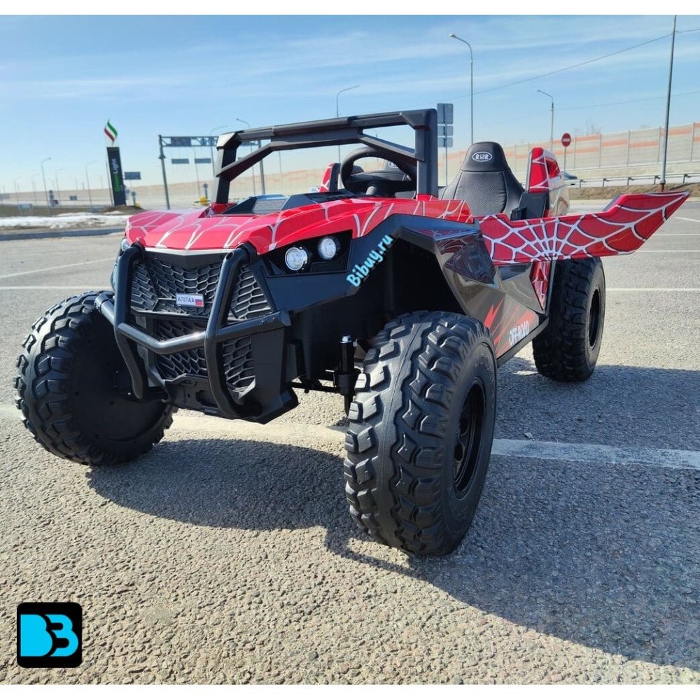 Детский багги А707АА (Рестайлинг) LUX NEW 4WD красный спайдер