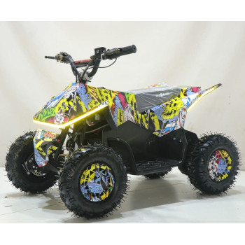 Детский квадроцикл ATV-2E 36V1000W Граффити желтый (Graffiti 12)