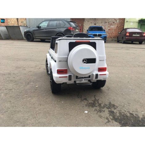 Детская машина Mercedes-Benz G63 AMG 12V с высокой дверью - BBH-0002H-WHITE