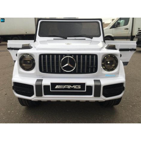 Детская машина Mercedes-Benz G63 AMG 12V с высокой дверью - BBH-0002H-WHITE
