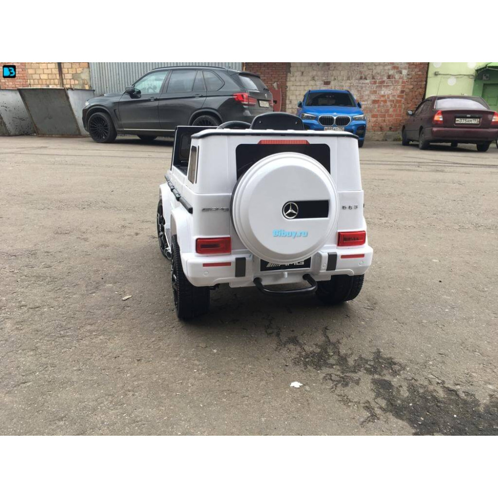 Детская машина Mercedes-Benz G63 AMG 12V с высокой дверью - BBH-0002H-WHITE
