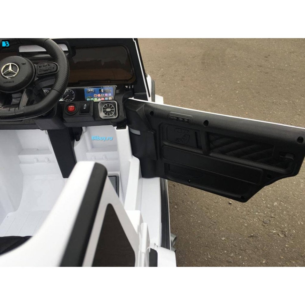 Детская машина Mercedes-Benz G63 AMG 12V с высокой дверью - BBH-0002H-WHITE