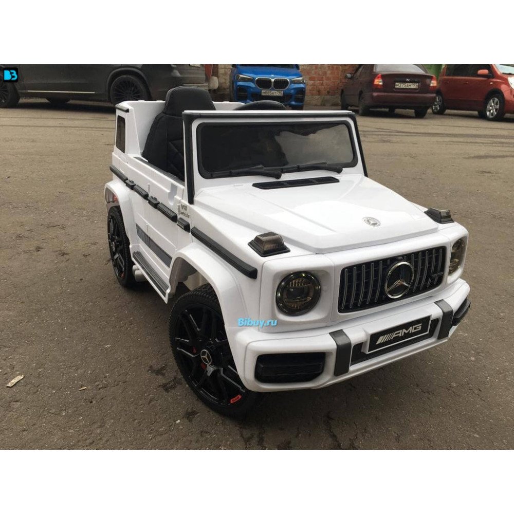 Детская машина Mercedes-Benz G63 AMG 12V с высокой дверью - BBH-0002H-WHITE