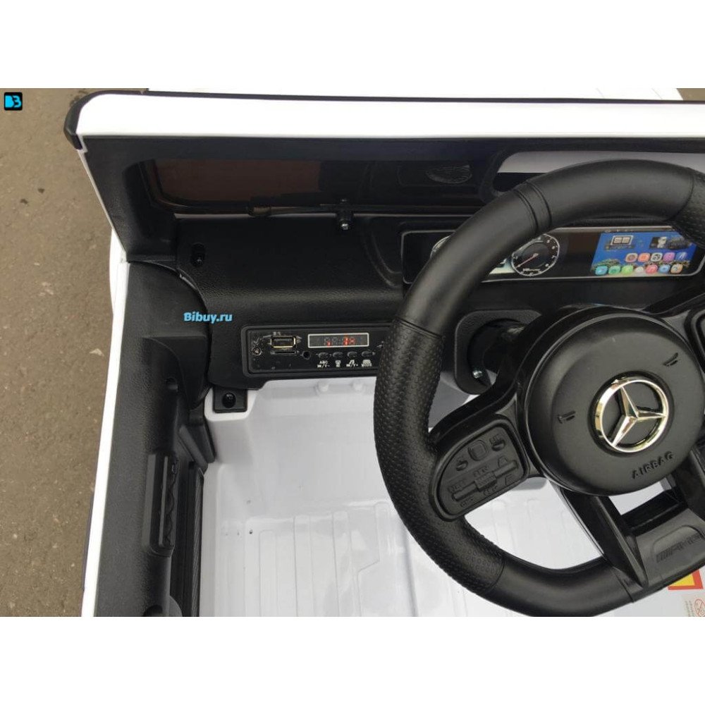 Детская машина Mercedes-Benz G63 AMG 12V с высокой дверью - BBH-0002H-WHITE