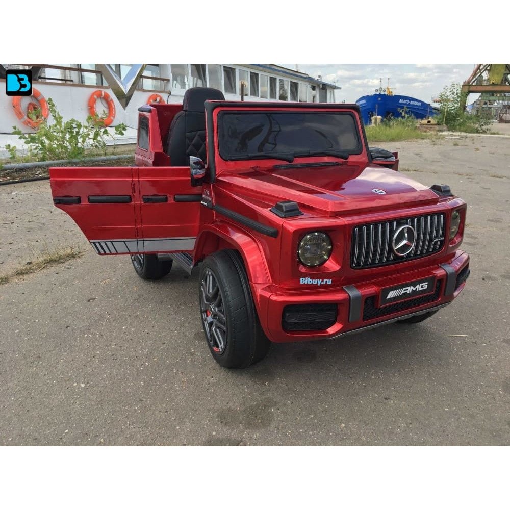 Детская машина Mercedes Benz G 63 Big BBH-0003 (Бордо краска) на резиновых колесах, с пультом