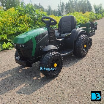Электромобиль трактор Bettyma с прицепом BDM0925-GREEN