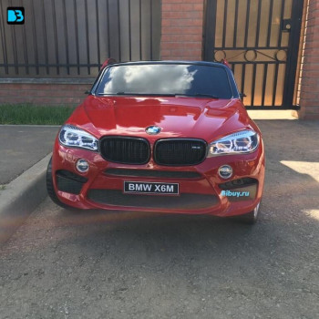 Детская машина BMW X6M (JJ2168) вишневый глянец (RiverToys)