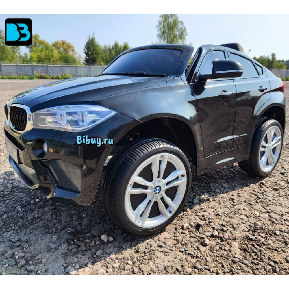 Детская машина BMW X6M mini, черная