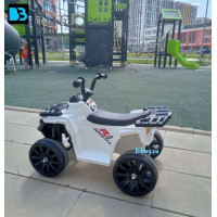 Детский квадроцикл R1 на резиновых колесах 6V - 3201-WHITE