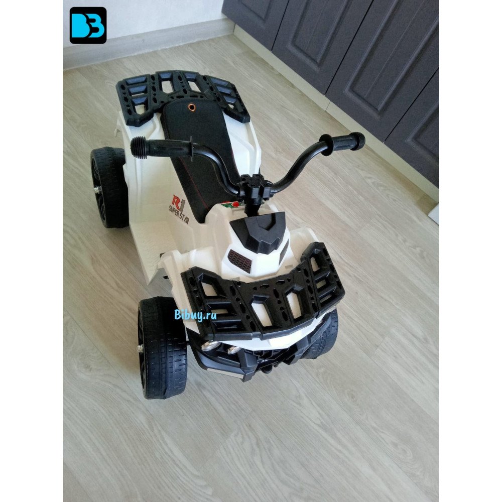 Детский квадроцикл R1 на резиновых колесах 6V - 3201-WHITE