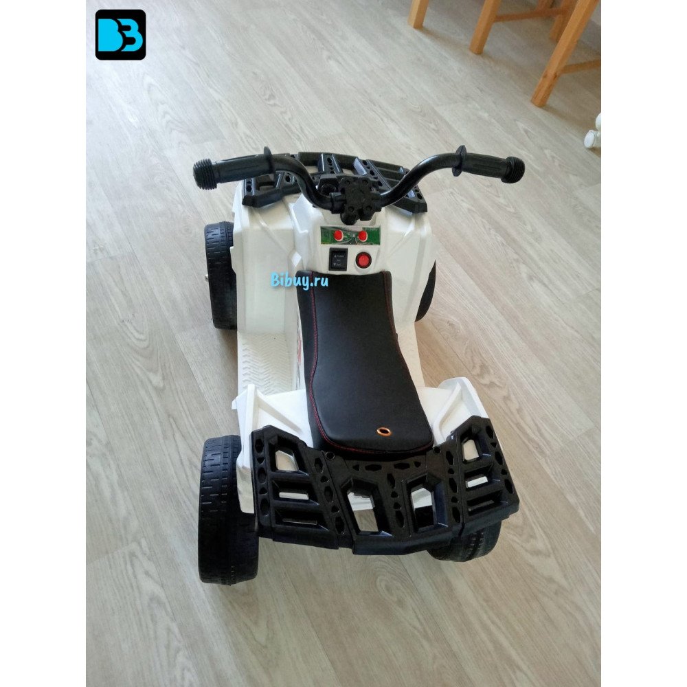 Детский квадроцикл R1 на резиновых колесах 6V - 3201-WHITE