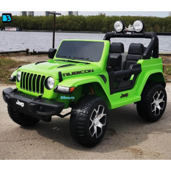 Детский электромобиль джип Jeep Rubicon DK-JWR555 Зеленый