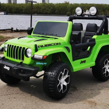 Детский электромобиль джип Jeep Rubicon DK-JWR555 Зеленый