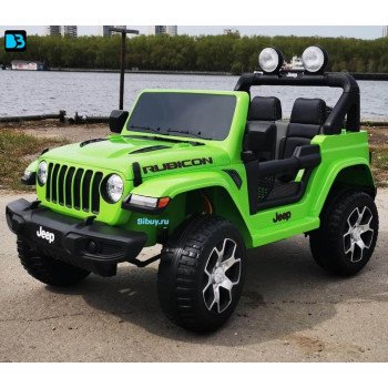 Детский электромобиль джип Jeep Rubicon DK-JWR555 Зеленый