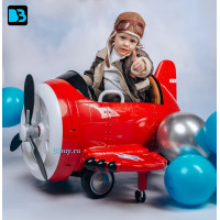 Детский электромобиль - самолет 12V - JJ20201-RED