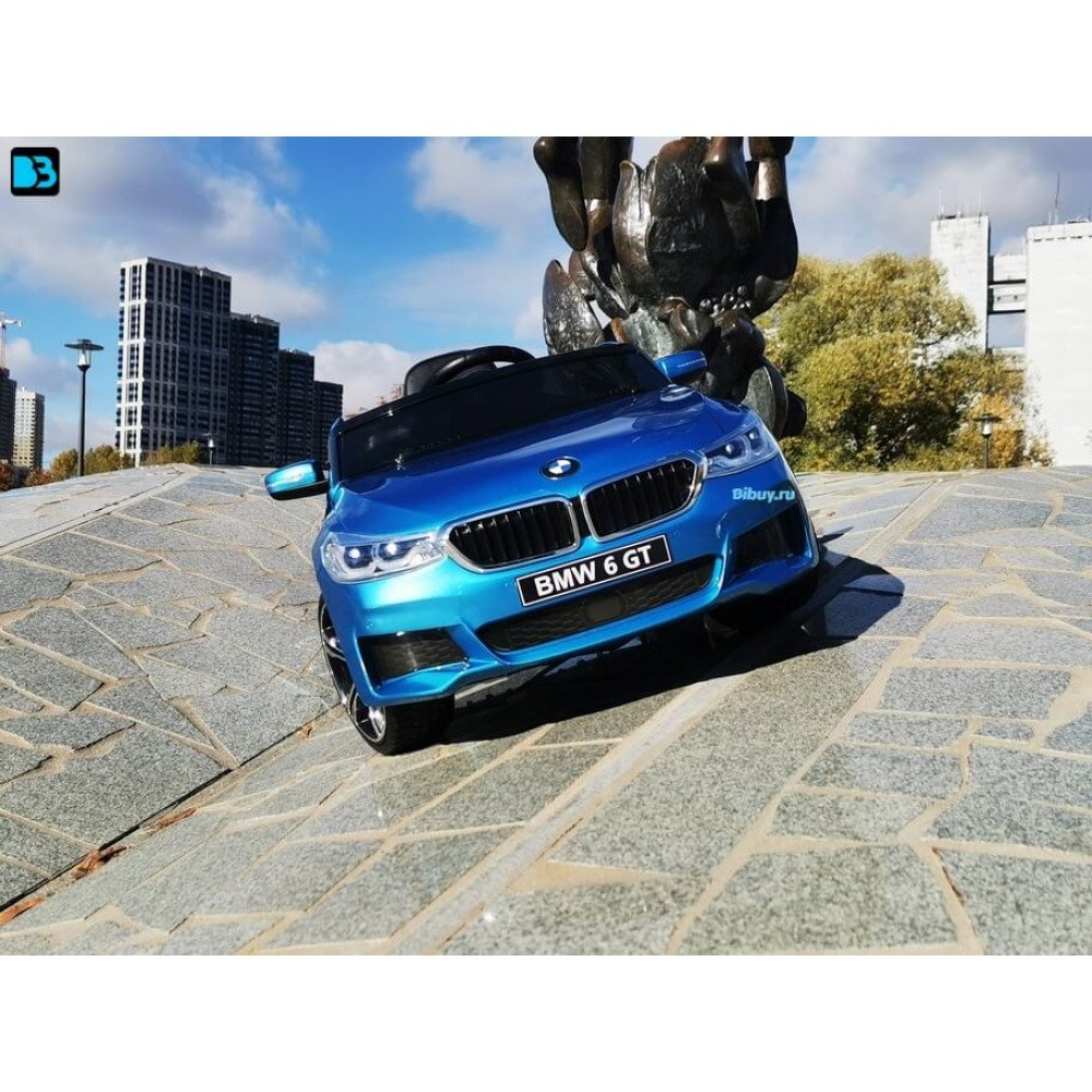 Детский электромобиль BMW 6 GT Синий краска