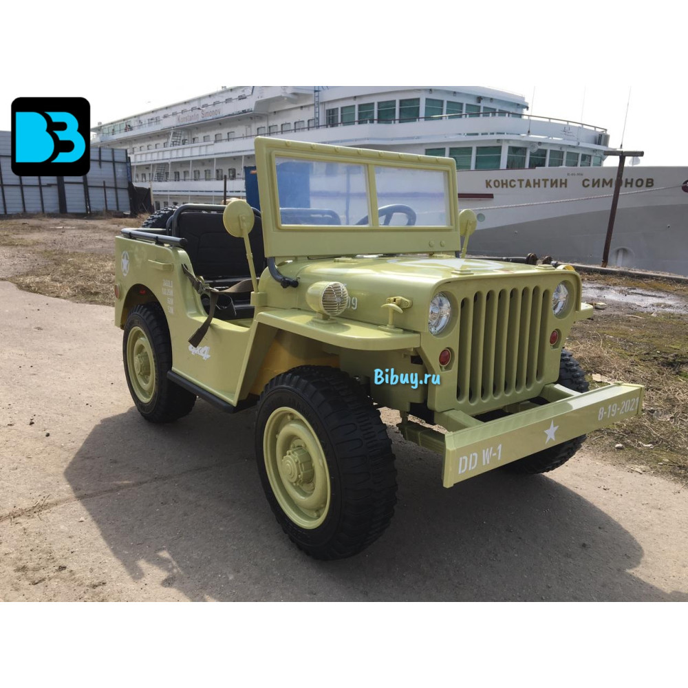 Электромобиль Jeep Willys Mini для детей купить в Москве с доставкой - ЭЛЕКТРОМОБИЛИ РУ