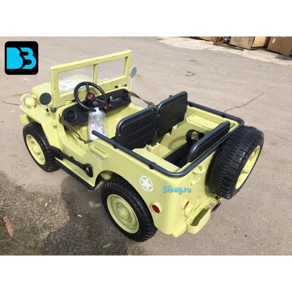 Детский электромобиль джип Jeep Willys 4137 Matcha