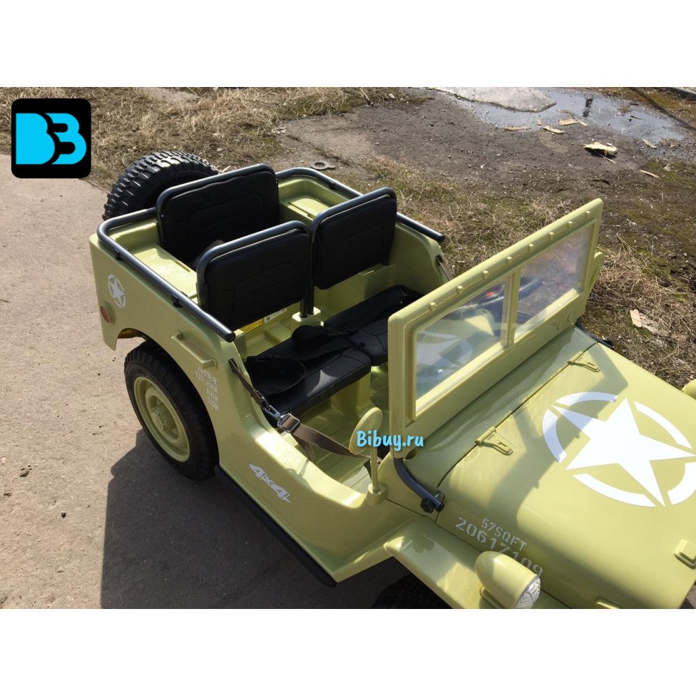 Детский электромобиль джип Jeep Willys 4137 Matcha