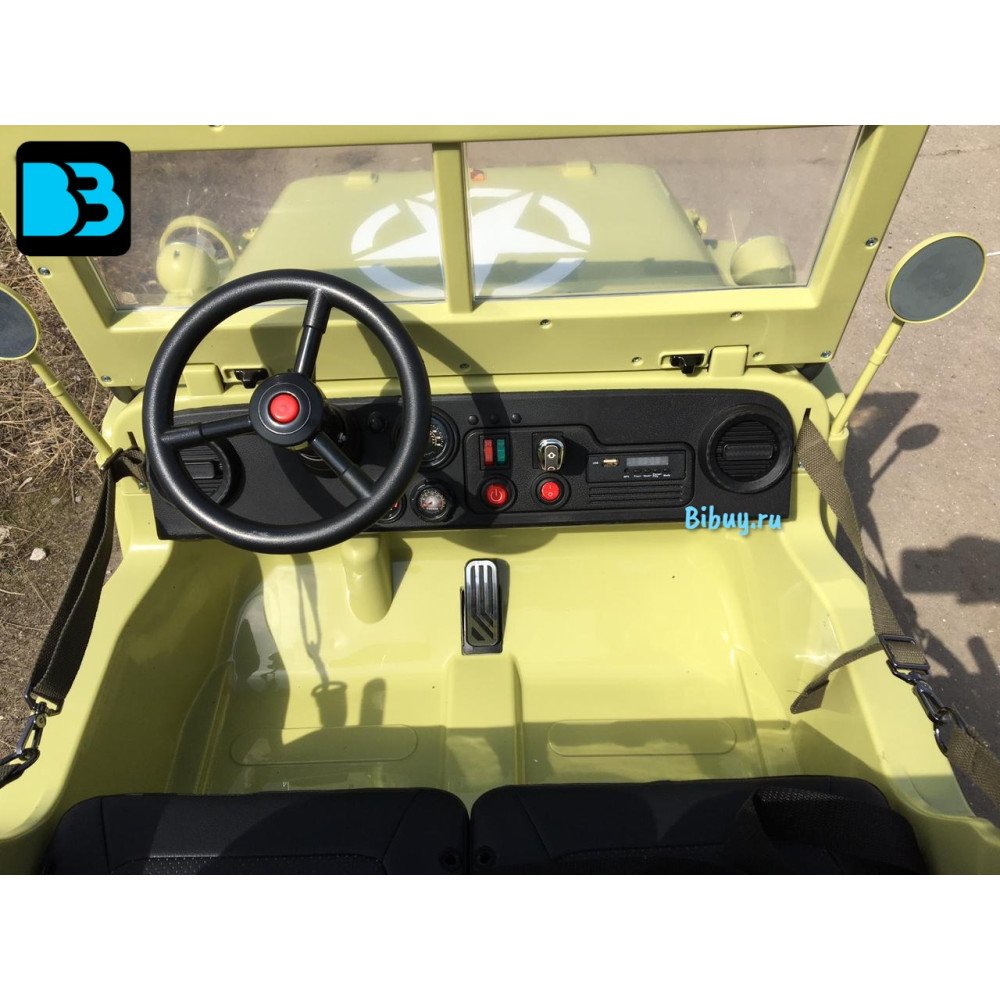 Детский электромобиль джип Jeep Willys 4137 Matcha
