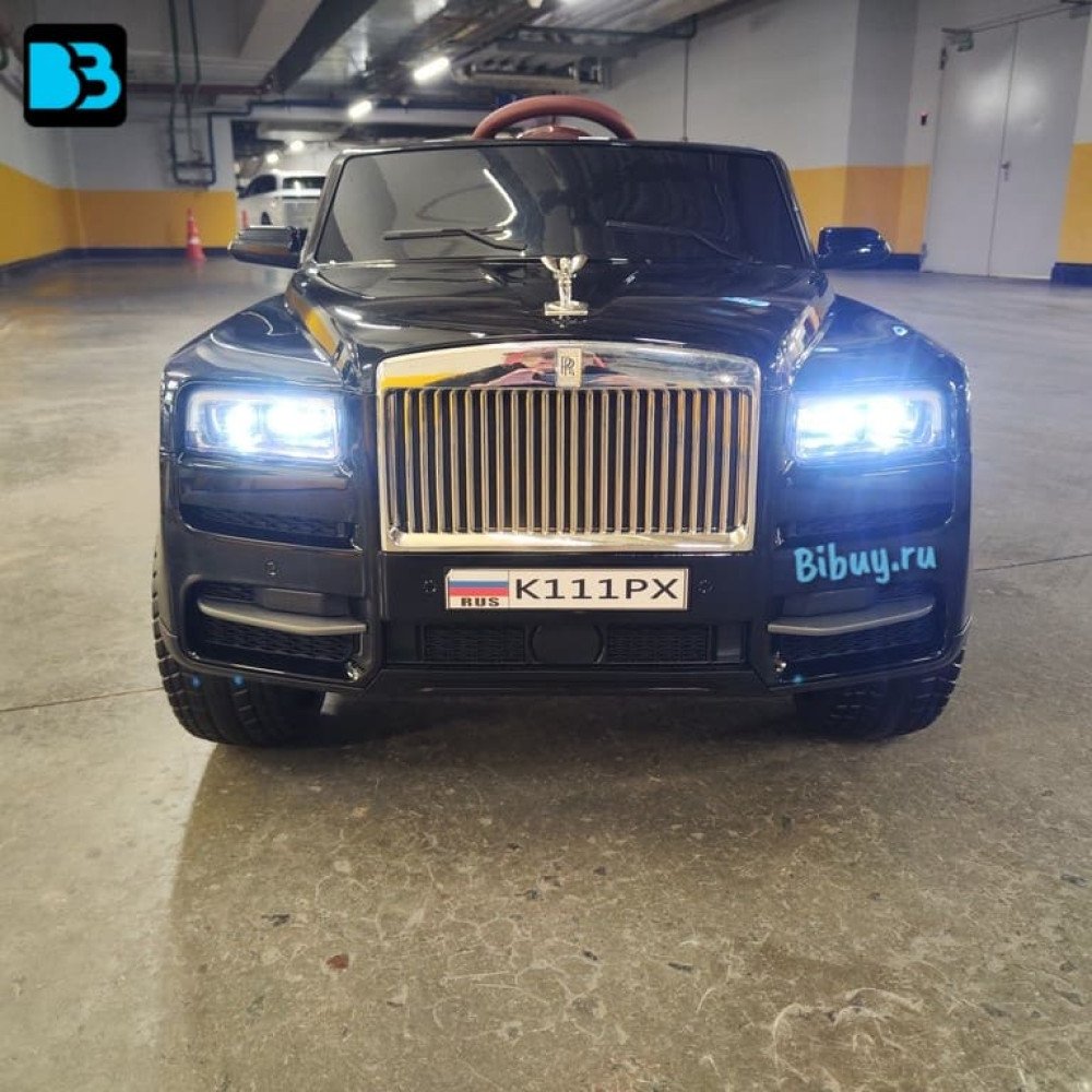 Детский электромобиль Rolls-Royce Cullinan K111PX черный глянец