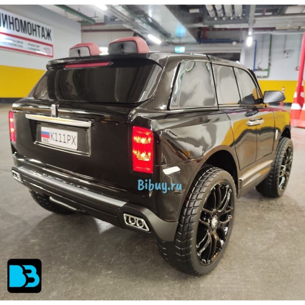 Детский электромобиль Rolls-Royce Cullinan K111PX черный глянец