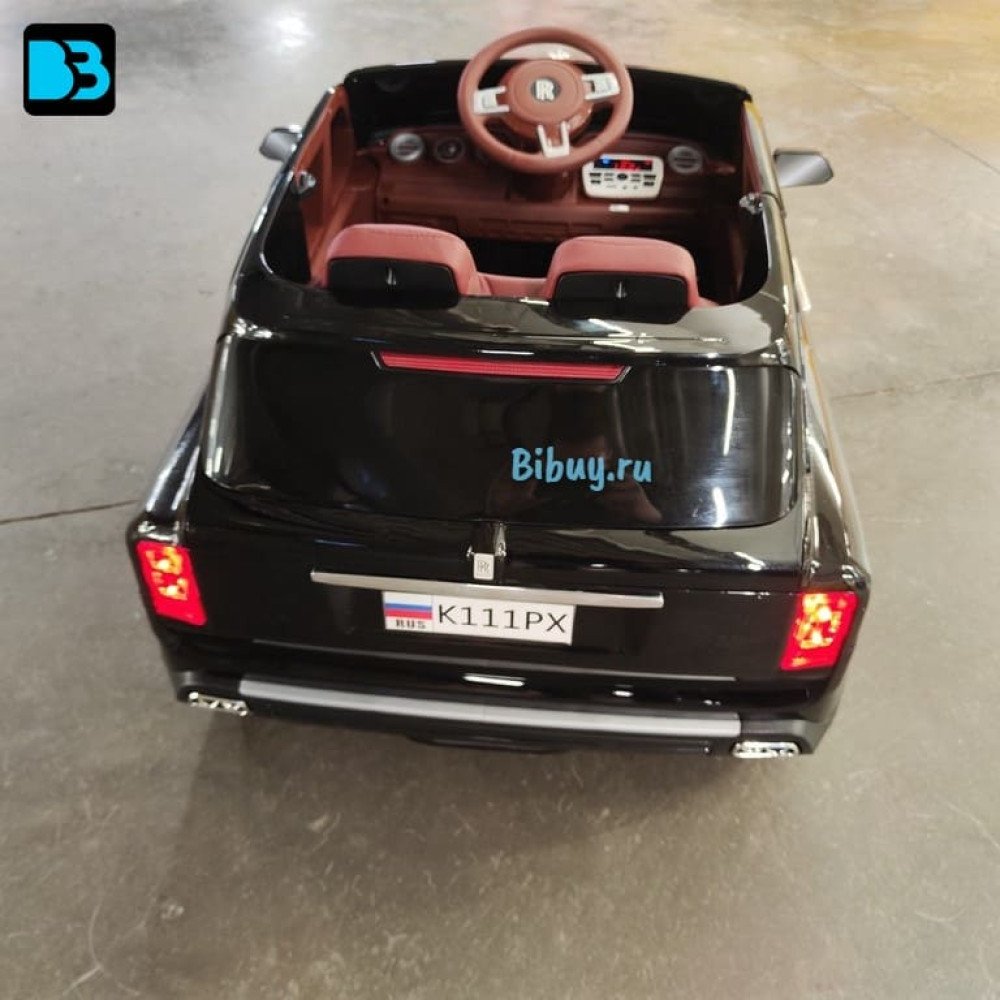 Детский электромобиль Rolls-Royce Cullinan K111PX черный глянец